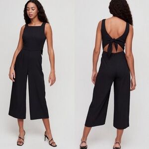 Elegant Wilfred Sleeveless Black Jumpsuit - Size 0, Like New
